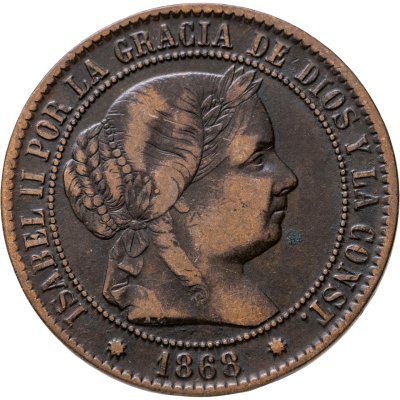 купить Испания 2 1/2 сентимо (centimos) 1868