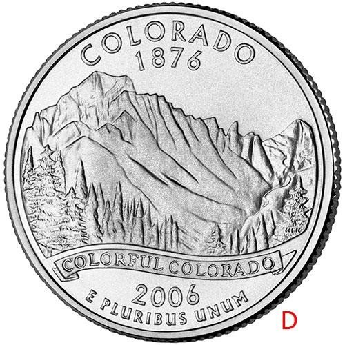 купить США 25 центов (квотер) 2006 D — штат Колорадо