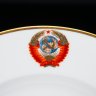 Купить Набор из 6-ти столовых тарелок из Кремлёвского сервиза, фарфор, золочение, деколь, Ленинградский фарфоровый завод (ЛФЗ), СССР, 1970-1980 гг.