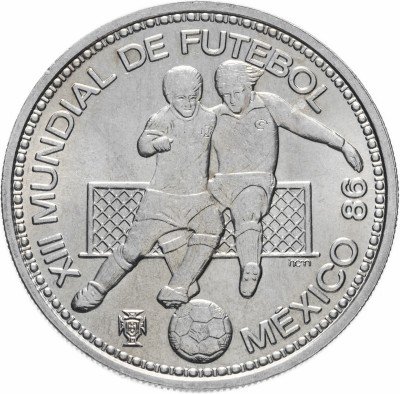 Купить Португалия 100 эскудо (escudos) 1986   "Чемпионат мира по футболу 1986, Мексика"