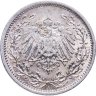 Купить Германия 1/2 марки (mark) 1915 знак монетного двора: "А" - Берлин