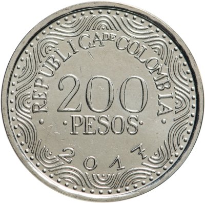 купить Колумбия 200 песо (pesos) 2017