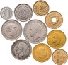 Купить Испания набор из 10 монет 1, 5, 25, 50 песет 1957-1997