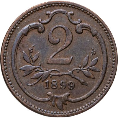 купить Австрия 2 геллера (heller) 1899