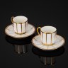 Купить Набор из двух кофейных пар, фирма "Raynaud & Cie" (Limoges), фарфор, золочение, Франция, 1920-1940 гг.