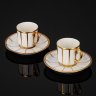 Купить Набор из двух кофейных пар, фирма "Raynaud & Cie" (Limoges), фарфор, золочение, Франция, 1920-1940 гг.