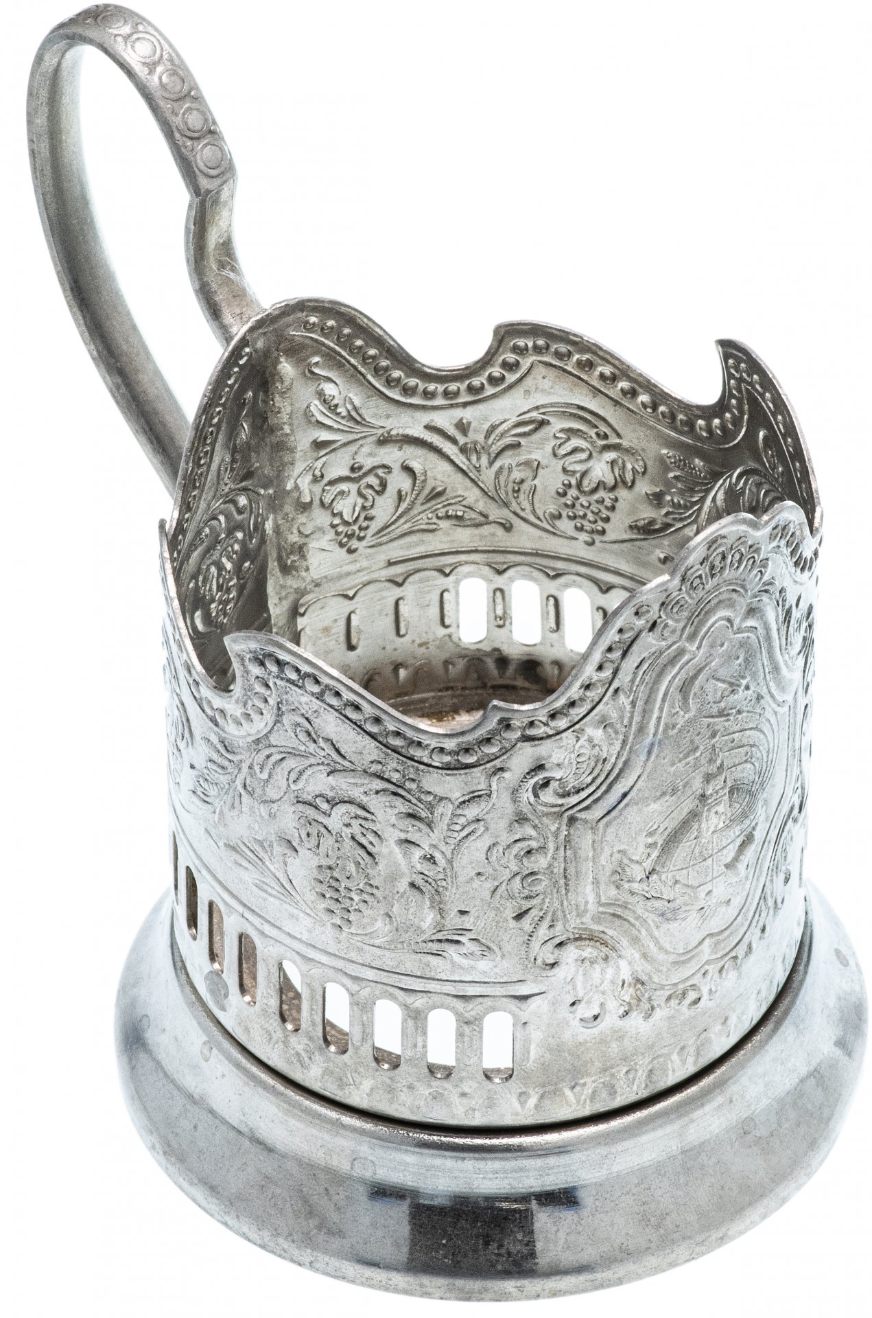 Подстаканник "Советский космос", мельхиор, Кольчугинский ...