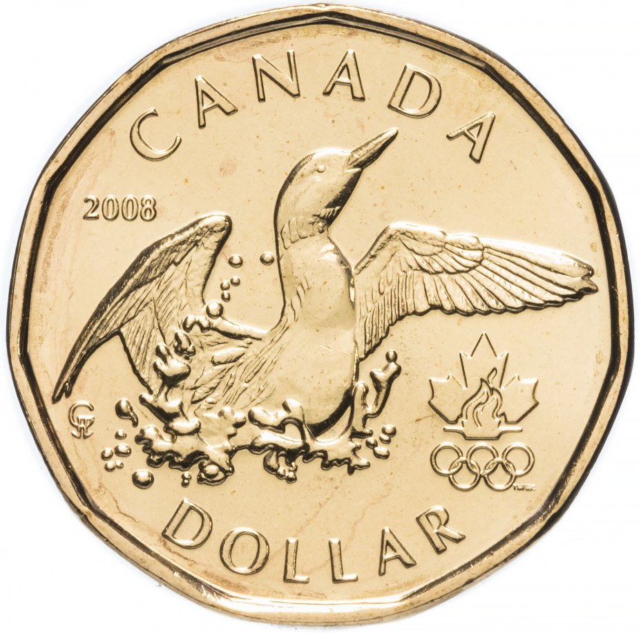 купить Канада 1 доллар 2008 Олимпийская утка
