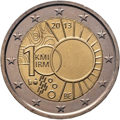 купить Бельгия 2 евро (euro) 2013 "100 лет Королевскому метеорологическому институту"