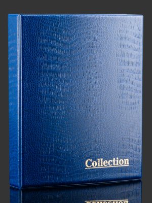 купить Альбом с 10 листами OPTIMA для коллекционирования монет и банкнот "Collection" (вмещает 150 монет и 15 банкнот), синий