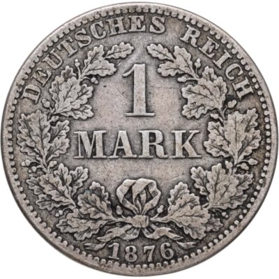 Купить Германия 1 марка (mark) 1876 A  знак монетного двора: "A" - Берлин
