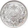 Купить Германия 1/2 марки (mark) 1915, знак монетного двора: "D" - Мюнхен