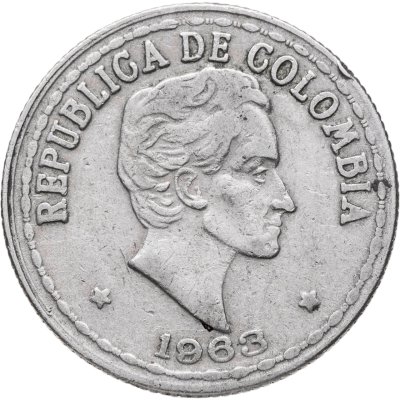 купить Колумбия 20 сентаво (centavos) 1963