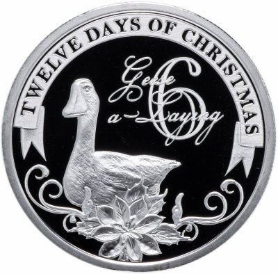 купить Остров Ниуэ 2 доллара 2009 "12 дней рождества: день 6-й. Гусыни"