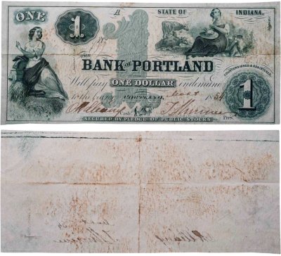 купить США, Портленд, Индиана 1 доллар 1854