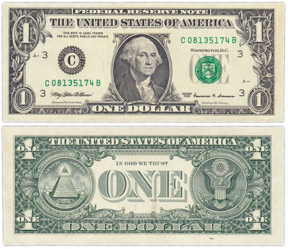 купить США 1 доллар 1999 (Pick 504) C-Филадельфия