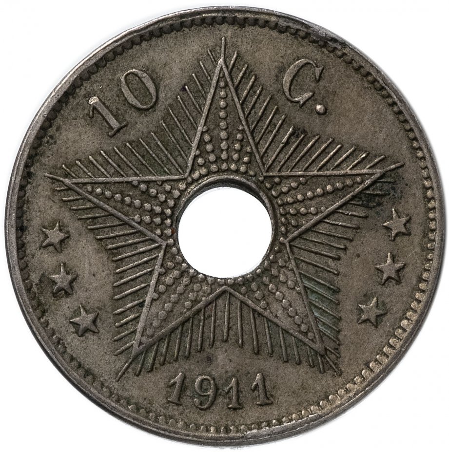 купить Бельгийское Конго 10 сантимов 1911