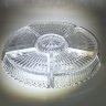 Купить Менажница шестисекционная с рифленой поверхностью, хрусталь, пресс, СССР, 1970-1990 гг.
