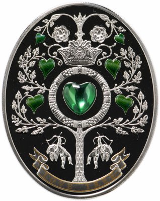 купить Остров Ниуэ 1 доллар 2013 Proof "Императорские яйца Фаберже - Дерево любви. Цирконий"