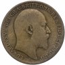 Купить Великобритания  1 пенни 1902-1910 периода правления Эдуарда VII