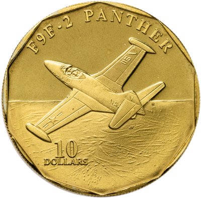 купить Маршалловы острова 10 долларов 1995 «Самолет F9F-2 PANTHER»