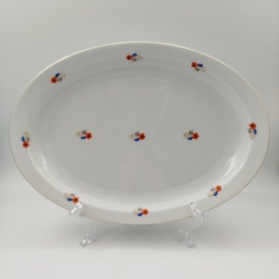 купить Блюдо овальной формы, украшенное цветочным декором, фарфор, деколь, золочение, Bavaria Porzellan, Германия, 1950-1980 гг.