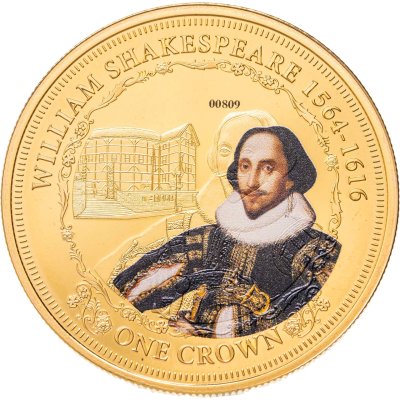 купить Тристан-да-Кунья 1 крона 2016 "Великие британцы - Уильям Шекспир"