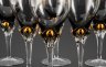 Купить Набор бокалов на 6 персон дымчатого оттенка, стекло, золочение, Чехословакия, 1970-1990 гг.