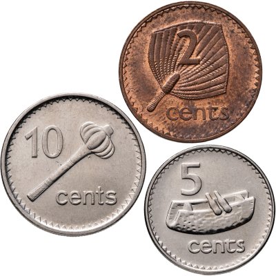купить Фиджи набор из 3 монет 2, 5, 10 центов 1992-2009