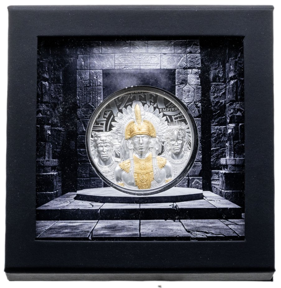 купить Острова Кука 20 долларов 2025 "Империя ацтеков ", в футляре с сертификатом