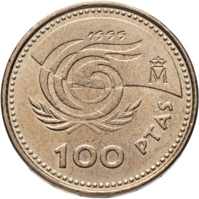 купить Испания 100 песет (pesetas) 1999 "ФАО" Международный год пожилых людей