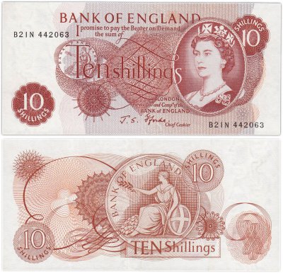 купить Англия 10 шиллингов 1960-1970