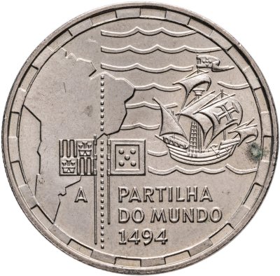 купить Португалия 200 эскудо (escudos) 1994 "500 лет с момента разделения зон влияния между Португалией и Испанией"