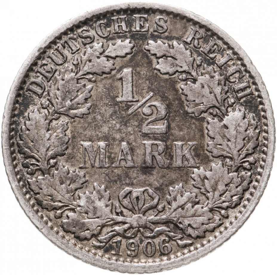 купить Германия 1/2 рейх марки 1906 "E"