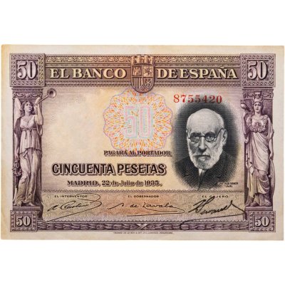 купить Испания 50 песет 1935 (Pick 88)