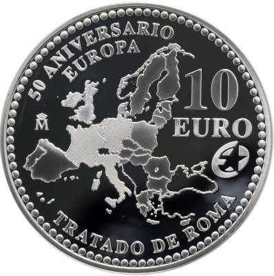 купить Испания 10 евро (euro) 2007 "50 лет Римскому договору"
