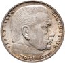Купить Германия, Третий рейх 5 рейхсмарок (reichsmark) 1938 J Гинденбург, в слабе Монетник. ру MS62