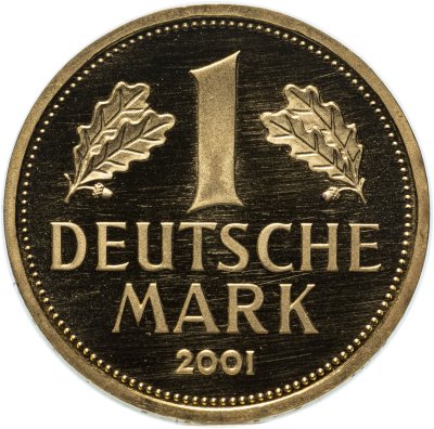 купить Германия (ФРГ) 1 марка (deutsche mark) 2001 Знак монетного двора: "A" - Берлин