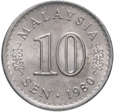купить Малайзия 10 сен 1980