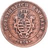 Купить Германия, Саксония 2 пфеннига 1864