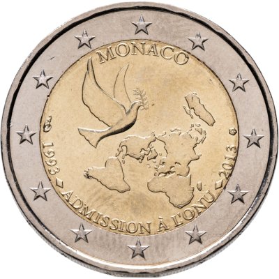 купить Монако 2 евро (euro) 2013 "20 лет вступления в ООН"