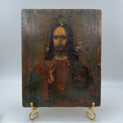 купить Икона "Господь Вседержитель", дерево, масло, Российская империя, 1900-1915 гг.