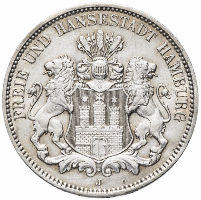 купить Германия (Империя, Гамбург) 3 марки (mark) 1912