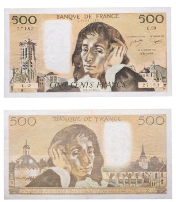 купить Франция 500 франков 1976 года