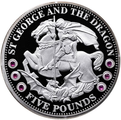 купить Тристан-да-Кунья 5 фунтов 2008 "Святой Георгий и дракон" в футляре
