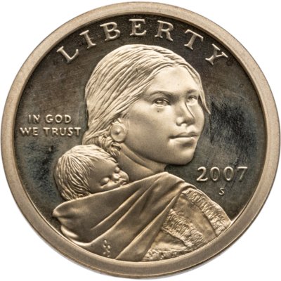 купить США 1 доллар (dollar) 2007 "Sacagawea dollar (Сакагавея доллар - парящий орёл)"
