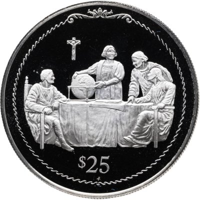 купить Британские Виргинские острова 25 долларов (dollar) 1992 "500 лет Открытию Нового Света. Планирование путешествия"