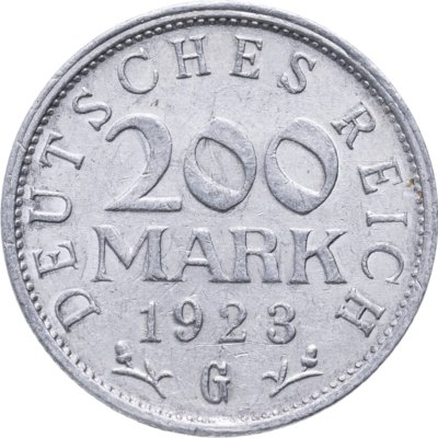 купить Германия 200 марок 1923 "G" - Карлсруэ