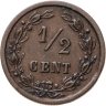 Купить Нидерланды 1/2 цента (cent) 1900
