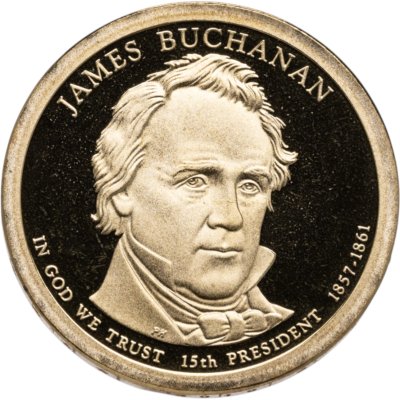 купить США 1 доллар 2010 S Джеймс Бьюкенен (15-й президент), знак монетного двора: "S" - Сан-Франциско